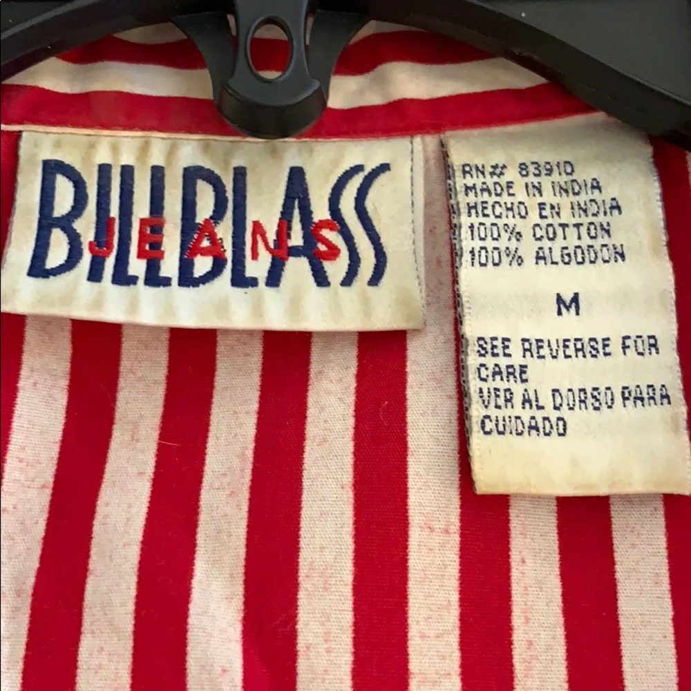 Vintage Bill Blass Red & white stars & stripes patriotic rodeo - Picture 3 of 5